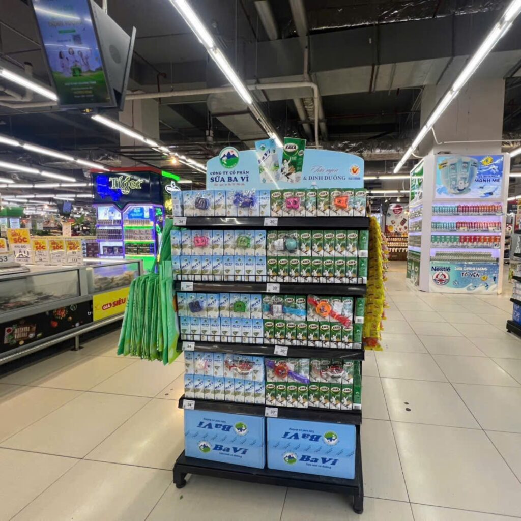 Sản phẩm của Công ty cổ phần Sữa Ba Vì bán tại hệ thống Winmart