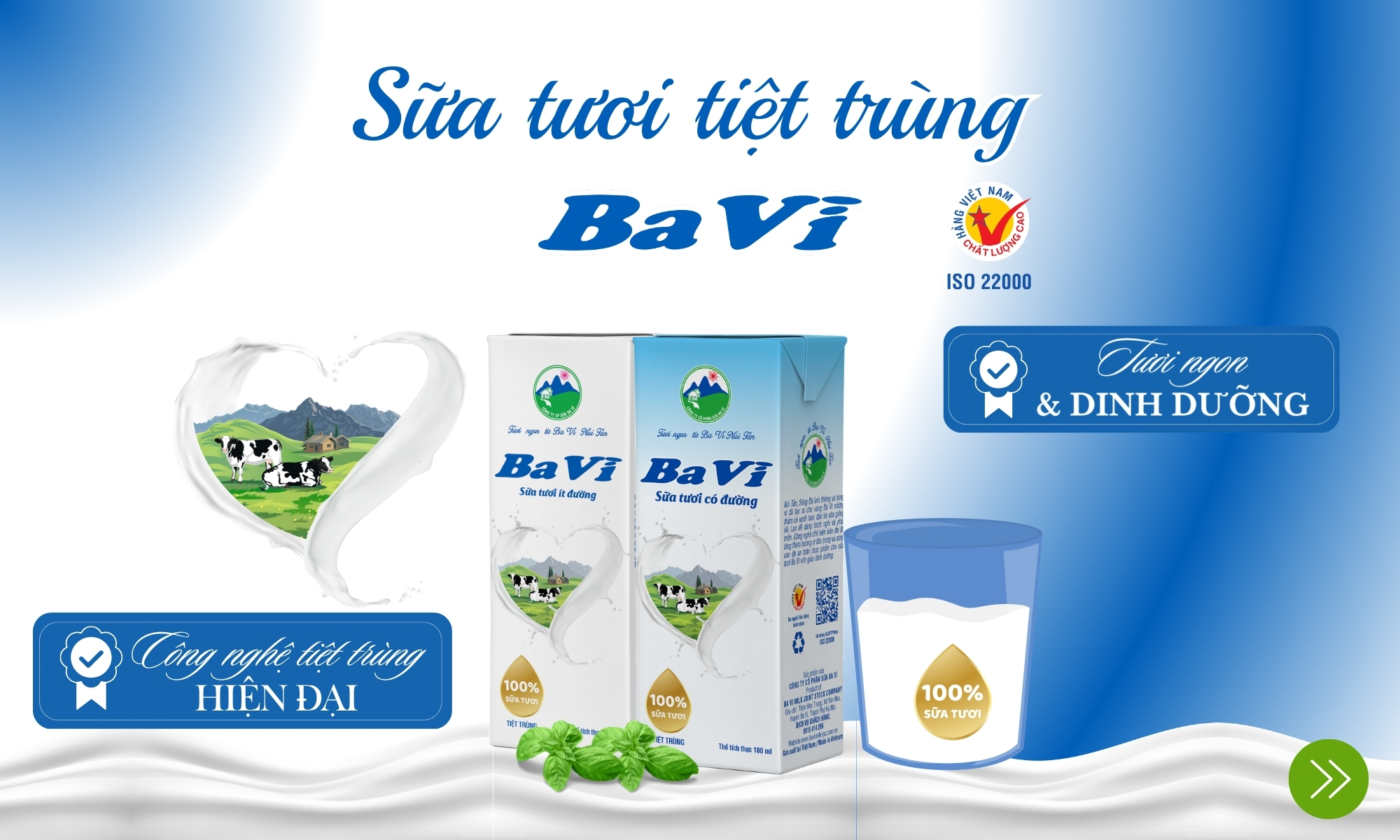 Sữa tươi tiệt trùng Ba Vì